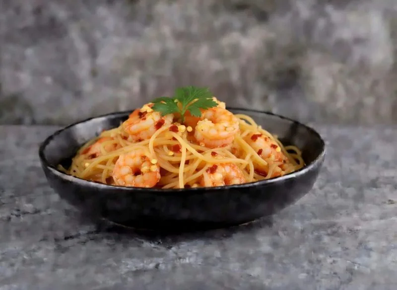 Spicy Garlic Shrimp Pasta